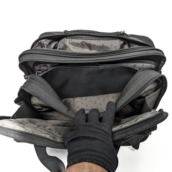 TUMI $900 Ballistic Alpha Deluxe Rolling Expandable Dual Laptop Luggage - Picture 15 of 16